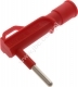 60619-PROB-RT  Adapter - przejściówka, gniazdo 4mm / wtyk kątowy - kołek 4mm, czerwony, ELECTRO-PJP, 60619IECRT